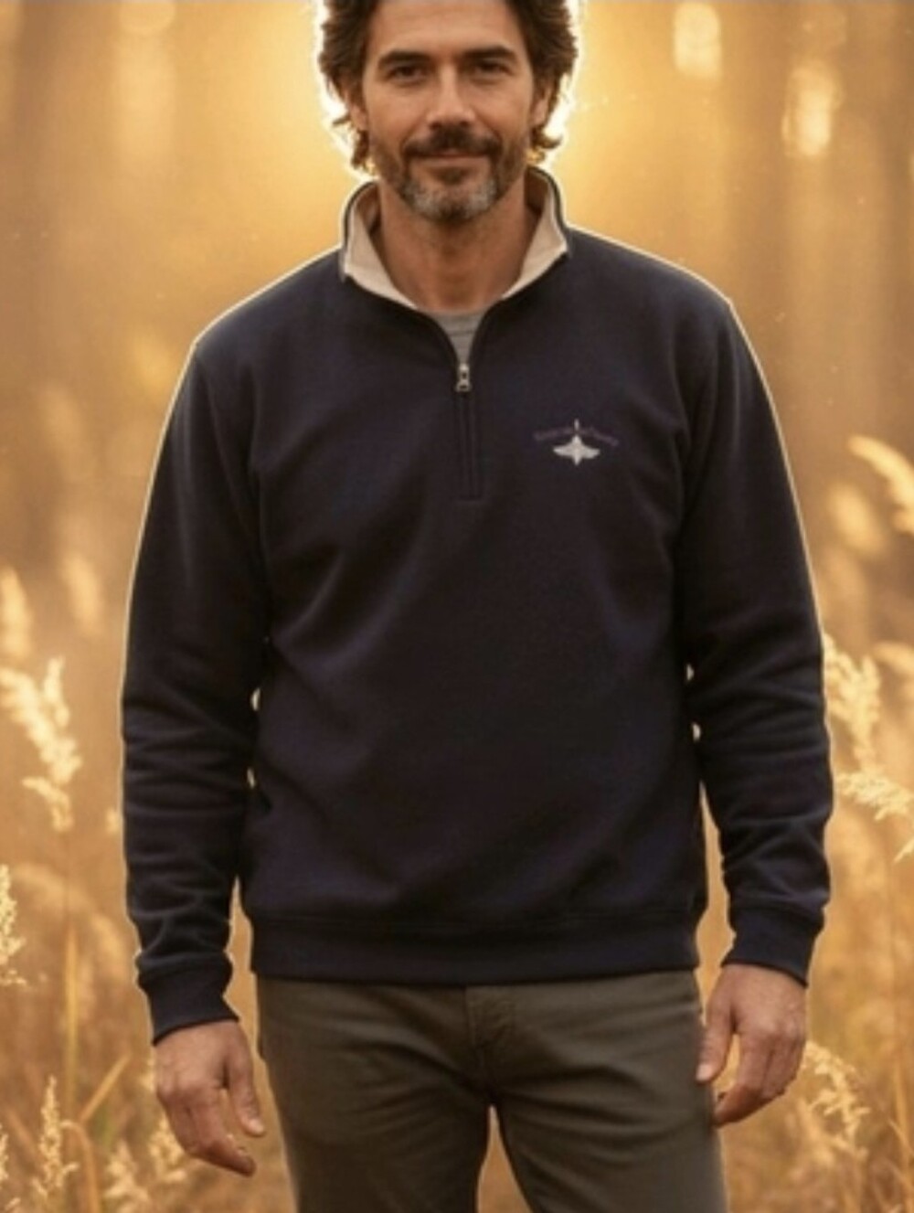 Outer Banks Men's Medium Navy Blue Quarter-Zip Fleece